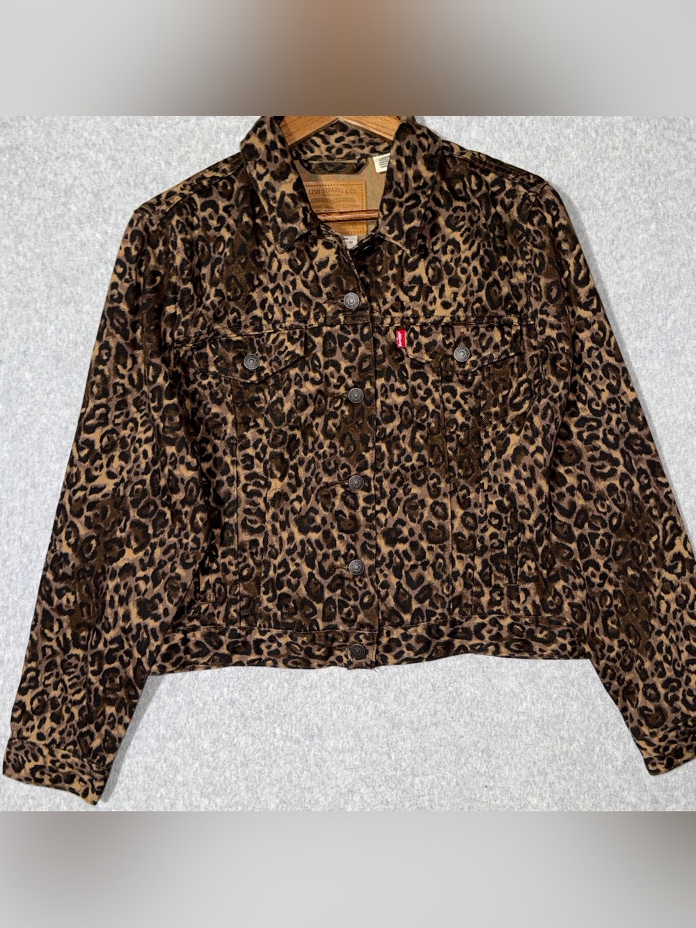 Levi's Leopard Print Jean Jacket - Brown & Black